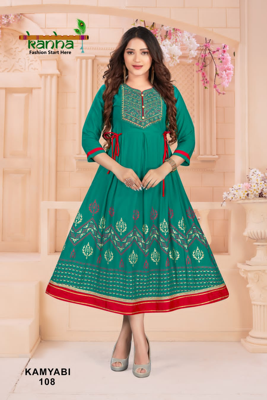 Kanha Kamyabi Designer Fancy Wear Wholesale Anarkali Kurtis
